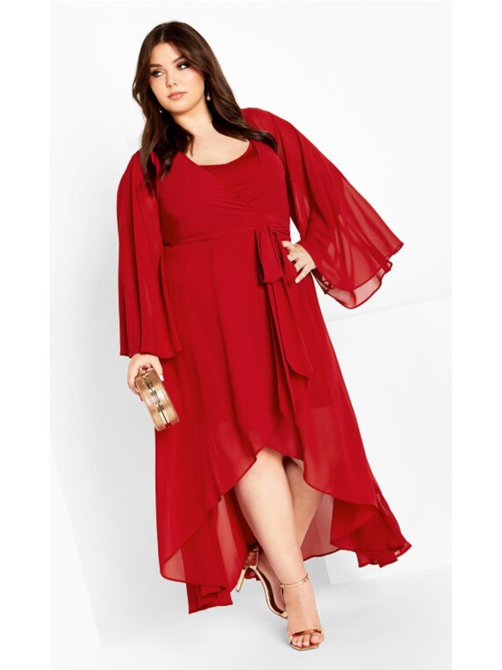 City Chic Women's Plus Size Fleetwood Maxi Dress XS=SIZE 14W